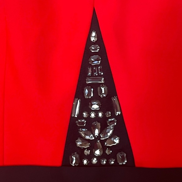 BCBGMaxazria Caitlyn Strapless Embellished Bodice Peplum Gown Mini size 10 - Picture 11 of 16